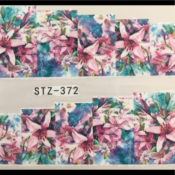 Other - NWT Nail Art Waterslide Tattoos in Stargazer Lily